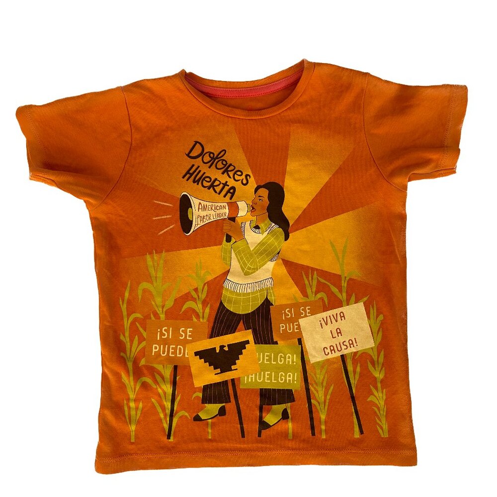 Piccolina Kids Trailblazers Dolores Huerta Activist Short Sleeve T-Shirt Tee 5T